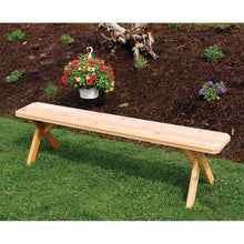 Load image into Gallery viewer, A &amp; L Furniture Cross leg Bench Only, Redwood Stain
