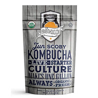 Jun Kombucha Starter Culture - USDA Certified Organic Jun SCOBY & Starter Tea - Makes 1 Gallon - Brewed with Organic Green Tea & Honey - Brew Jun Tea!
