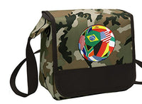 Camo Soccer Lunch Bag Shoulder World Cup Fan Lunch Boxes