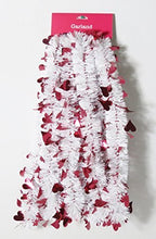 Load image into Gallery viewer, White and Red Valentine Day Tinsel Garland - 15 Foot Long
