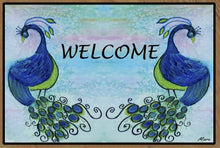 Load image into Gallery viewer, Peacocks Welcome Door Floor Mat From Art (18 x 24)
