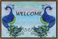 Peacocks Welcome Door Floor Mat From Art (18 x 24)