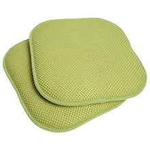 Load image into Gallery viewer, Sweet Home Collection Memory Foam Honeycomb Nonslip Back Chair/Seat Cushion Pad (2 Pack), 16 x16, Green
