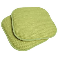 Sweet Home Collection Memory Foam Honeycomb Nonslip Back Chair/Seat Cushion Pad (2 Pack), 16 x16, Green