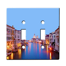 Load image into Gallery viewer, Venice Night - AC Outlet Decor Wall Plate Cover Metal
