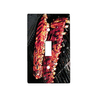 Grilling Bbq Ribs - Decor Single Switch Plate Cover Metal