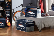 Load image into Gallery viewer, Franklin Sports NFL Denver Broncos Folding Storage Footlocker Bins - Official NFL Team Storage Organizers - Collapsible Containers - Large
