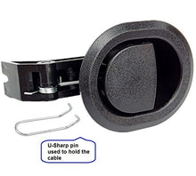 Load image into Gallery viewer, Recliner Replacement Parts @ Small Oval Black Plastic Pull Recliner Handle, Flapper Style, Handle Comes with Cable Hook, Package with Our Own Designed Bag with Eric &amp; Leon Logo (Black)
