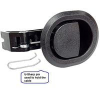 Recliner Replacement Parts @ Small Oval Black Plastic Pull Recliner Handle, Flapper Style, Handle Comes with Cable Hook, Package with Our Own Designed Bag with Eric & Leon Logo (Black)
