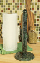 Load image into Gallery viewer, Fox Run Marble Paper Towel Holder, Green 5.75 x 5.75 x 13 inches
