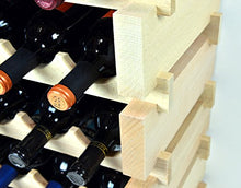 Load image into Gallery viewer, sfDisplay.com,LLC. Modular Wine Rack Beechwood 32-96 Bottle Capacity 8 Bottles Across up to 12 Rows Newest Improved Model (80 Bottles - 10 Rows)
