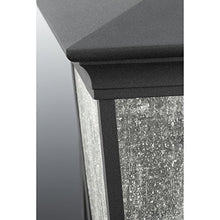 Load image into Gallery viewer, Arrive LED Collection Clear Seeded Glass Modern Outdoor Small Wall Lantern Light Textured Black
