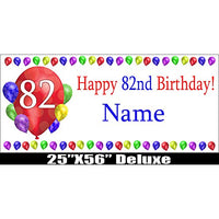 82ND Birthday Balloon Blast Deluxe Customizable Banner by Partypro