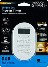 Load image into Gallery viewer, myTouchSmart Indoor Digital Timer, 1-Outlet Polarized (2-Prong) Plug-In, 26892
