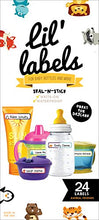 Load image into Gallery viewer, Bottle Labels, Write-On, Self-Laminating, Waterproof Kids Name Labels for Baby Bottles, Sippy Cup for Daycare School, Dishwasher Safe (Animal Friends), Made in The USA
