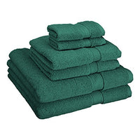 Superior 900 GSM Luxury Bathroom 6-Piece Towel Set, Made Long-Staple Combed Cotton, 2 Hotel & Spa Quality Washcloths, 2 Hand Towels, and 2 Bath Towels - Teal