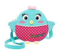 Cute Child Shoulder Bag, Girls Handbag, Zipper Design, [Green, Chick]