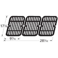 Music City Metals 54193 Stamped Porcelain Steel Cooking Grid Replacement for Select Brinkmann Gas Grill Models, Set of 3