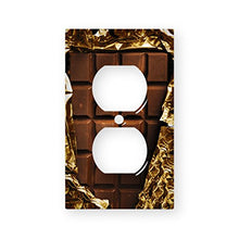 Load image into Gallery viewer, Gold Milk Chocolate Bar Wrapper - Decor Single Switch Plate Cover Metal
