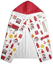 Load image into Gallery viewer, RNK Shops Firefighter Character Kids Hooded Towel (Personalized)
