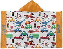 Load image into Gallery viewer, YouCustomizeIt Transportation Kids Hooded Towel (Personalized)
