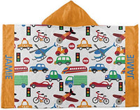 YouCustomizeIt Transportation Kids Hooded Towel (Personalized)