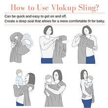 Load image into Gallery viewer, Vlokup Baby Sling Ring Sling Carrier Wrap | Extral Soft Lightweight Cotton Baby Slings for Infant, Toddler, Newborn and Kids | Great Gift, Lightly Padded Adjustable Nursing Cover Cloud
