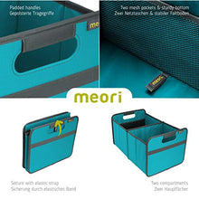 Load image into Gallery viewer, meori Classic Large Foldable Box Blu Trunk Organizer Dorm Shopping Road Trip Sports Gear Camping Picnic Carry 65lbs 12.6 x 10.8 x 19.7in, 1-Pack, Azur Blue
