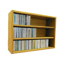 Load image into Gallery viewer, Cdracks Media Furniture Solid Oak Desktop or Shelf CD Cabinet Capacity 186 CD&#39;s Honey Finish
