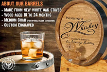 Load image into Gallery viewer, Thousand Oaks Barrel Co. | Personalized American White Oak 20 Liter Barrel with Stand, Bung, and Spigot - For The Home Brewer, Distiller, Wine Maker and Cocktail Aging Bartender (B415)

