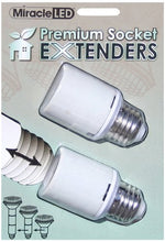 Load image into Gallery viewer, Miracle LED 605150 U.L. Listed Socket Extenders for LED Bulb, White, 2-pack
