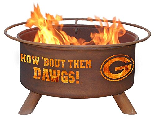 Georgia Bulldogs UGA Portable Steel Fire Pit Grill