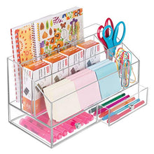 Load image into Gallery viewer, iDesign Plastic Tiered Divided Cosmetic Organizer with Drawers for Storage of Makeup, and Accessories on Vanity, Countertop, or Cabinet, 12.97&quot; x 6.96&quot; x 8.25&quot; - Clear
