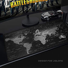 Load image into Gallery viewer, JIALONG Gaming Mouse Pad Large Size 35.4 X 15.7X 0.12inches Desk Mousepad with Personalized Design for Laptop, Computer PC - Black World Map with Time
