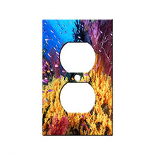 Load image into Gallery viewer, Coral and Anthias Fish - AC Outlet Decor Wall Plate Cover Metal
