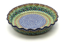 Load image into Gallery viewer, Polish Pottery Baker - Pie Dish - Fluted - Unikat Signature U151
