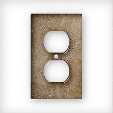 Load image into Gallery viewer, Noce Walnut Travertine Design - Decor Double Switch Plate Cover Metal
