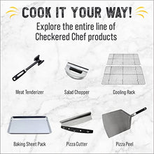 Load image into Gallery viewer, Checkered Chef Baking Sheet with Wire Rack Set 13&quot; x 18&quot; - Single Set w/ Half Sheet Pan &amp; Stainless Steel Oven Rack for Cooking
