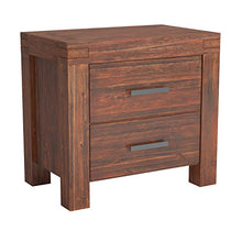 Load image into Gallery viewer, Modus Furniture Meadow Solid Wood Nightstand, Two-Drawer, Brick Brown
