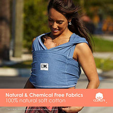 Load image into Gallery viewer, Baby K&#39;tan Original Baby Wrap Carrier, Infant and Child Sling - Simple Pre-Wrapped Holder for Babywearing - No Tying or Rings - Carry Newborn up to 35 lbs, Denim, Women 6-8 (Small), Men 37-38
