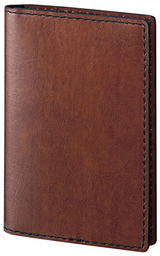 Raymay Fujii ZVN234C Memo Pad with Card Holder, Memo Notebook, Leather, Brown