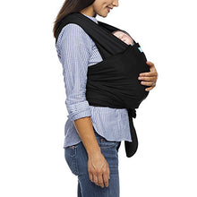 Load image into Gallery viewer, Moby Evolution Baby Wrap Carrier (Black) - Toddler, Infant, and Newborn Wrap Carrier - Wrap Baby Carrier Ideal for Parents On The Go - Ergonomic Baby Wrap for Mom Or Dad - A Registry Must Have
