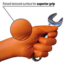 Load image into Gallery viewer, Tiger Grip Orange Superior Grip Disposable Nitrile Gloves, XL Box of 90 - Great for Mechanics, Auto Hobbyists, Industrial &amp; Manual Laborers, Cleaning Work &amp; More EPPCO 08845S

