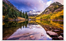 Load image into Gallery viewer, GREATBIGCANVAS Entitled Maroon Bells Poster Print, 60&quot; x 40&quot;, Multicolor
