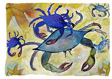 Load image into Gallery viewer, Sandy Crab Party Beach Towel from My Art
