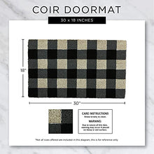 Load image into Gallery viewer, DII Natural Coir Geometric Modern Outdoor Door Mat, Front Porch Dcor, 17x29, Blue Tunisia Scroll
