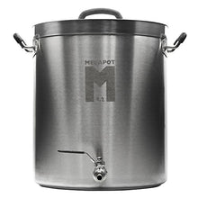 Load image into Gallery viewer, Northern Brewer - Megapot 1.2 Stainless Steel Brew Kettle with Volume Markings (8 Gallon w/Valve)
