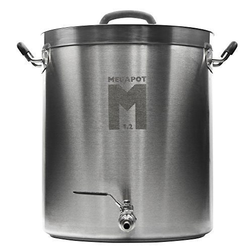 Northern Brewer - Megapot 1.2 Stainless Steel Brew Kettle with Volume Markings (8 Gallon w/Valve)