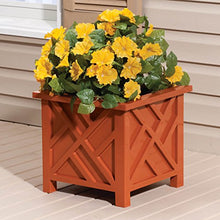 Load image into Gallery viewer, Chippendale Planter Box, Terra Cotta  Plant Holder for Garden, Patio and Lawn  14  sq. x 13  H Overall
