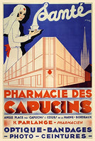 Canvas Sante Capucins Pharmacy Prescription Medication France French Vintage Poster Repro 20